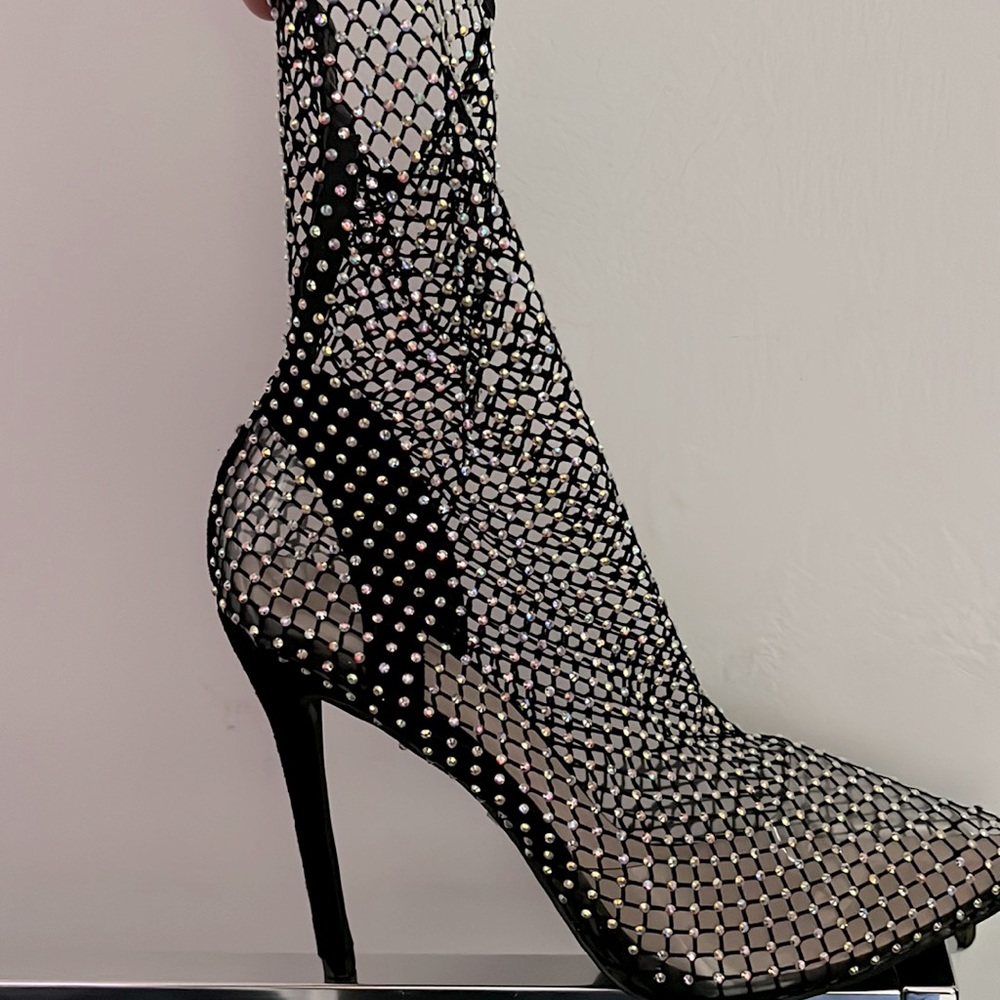 Black Fishnet Stilettos